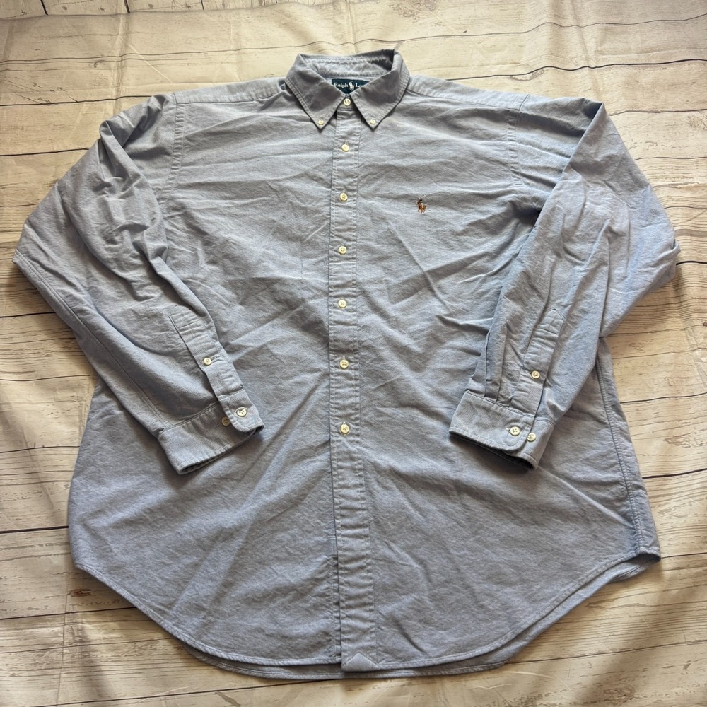 Ralph Lauren Classic‎ Fit Button Down Dress Shirt Flesh Pony Men's 17 36/37 (XL)